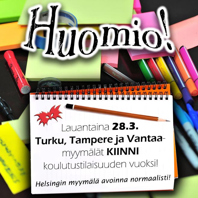 Karnevaalikauppa Punanaamion kivijalkamyymälät